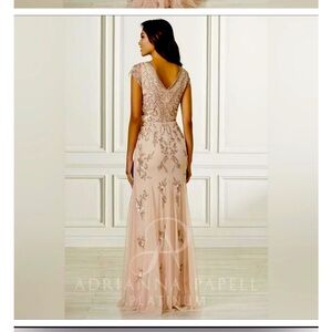 Adrianna Papell 40160 Floral Beaded Dress